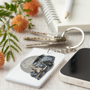 Voiture de course retro sci-fi personnalisée