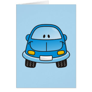 Voiture de dessin animé bleu