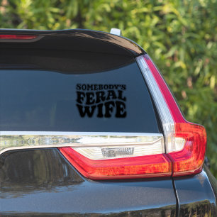 voiture de femme ferreux autocollant de vinyle