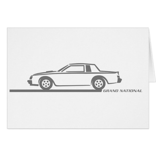 Voiture de gris de Buick Grand National (Devant horizontal)