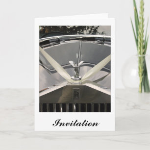 Voiture de mariage, invitation