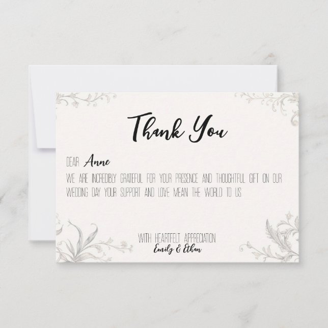 Voiture de Merci Mariage personnalisée simple et m (Devant)