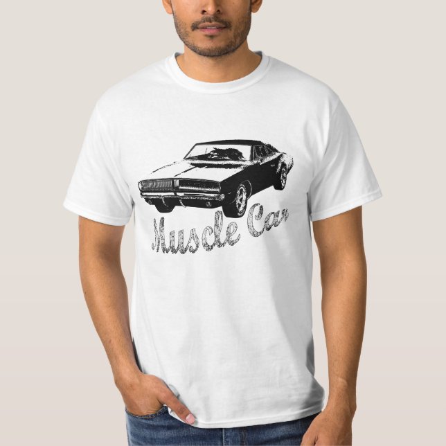 Voiture de muscle - T-shirt de chargeur de Dodge (Devant)