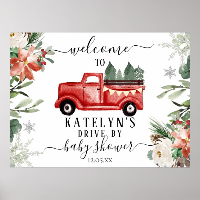 Voiture de Noël par Affiche de bienvenue Baby show (Devant)