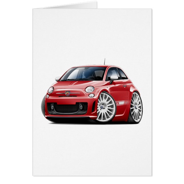 Voiture de rouge de Fiat 500 Abarth (Devant)
