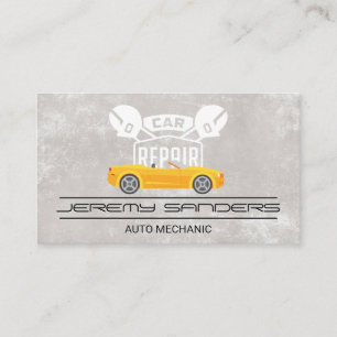 Voiture de sport   Carte de visite du logo de répa