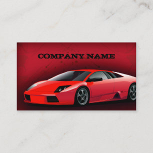 Voiture de sport rouge de carte de visite