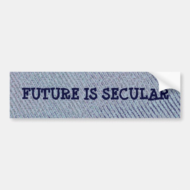 Voiture Denim FUTURE EST un autocollant de pare-chocs LAÏQ (Devant)