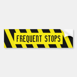 Voiture FRÉQUENT STOPS, autocollant de pare-chocs