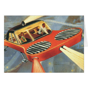 Voiture futuriste de science-fiction vintage