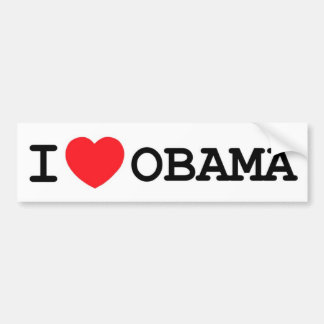 Voiture I autocollant d'Obama de coeur