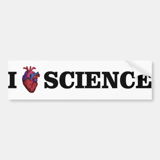 Voiture I Love Science autocollant de pare-chocs (Devant)