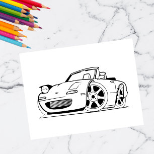 Voiture moderne Color Me   Cartes d'activités pour