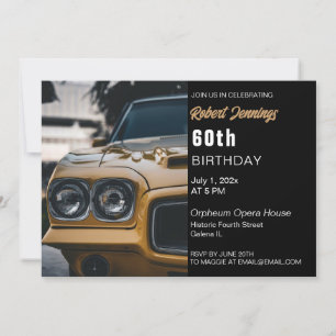 Voiture Muscle classique Invitation Anniversaire