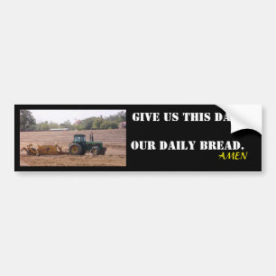 Voiture Notre autocollant quotidien de tracteur de pain