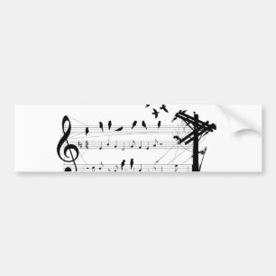 Voiture Oiseaux sur un autocollant de score