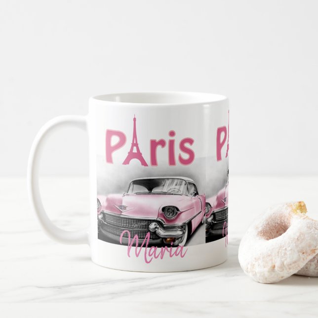 Voiture Paris France Mug (Avec donut)