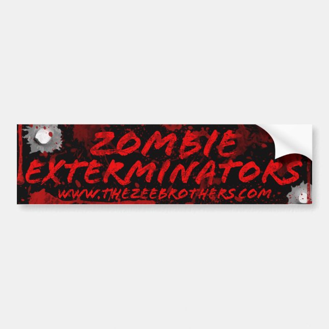 Voiture Sang d'exterminateurs de zombi et autocollant (Devant)