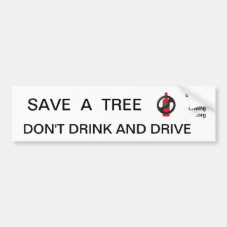 Voiture Sauvez un arbre - autocollant de Bumber de