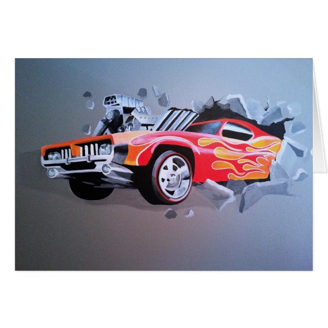 Voiture S'Écrasant À Travers Le Mur (Devant horizontal)