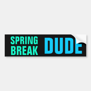 Voiture SPRING BREAK DUDE autocollant de pare-chocs