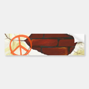 Voiture Symbole de paix sur le mur, autocollant pare-chocs