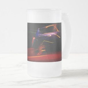 voiture violette danse glace verre dépoli tasse de