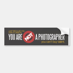 Voiture Vous n'êtes pas un autocollant de photographe