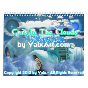 Voitures dans le calendrier de nuages par le
