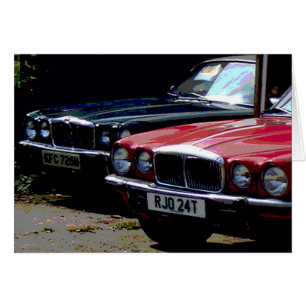 Voitures de Jaguar de carte d'anniversaire