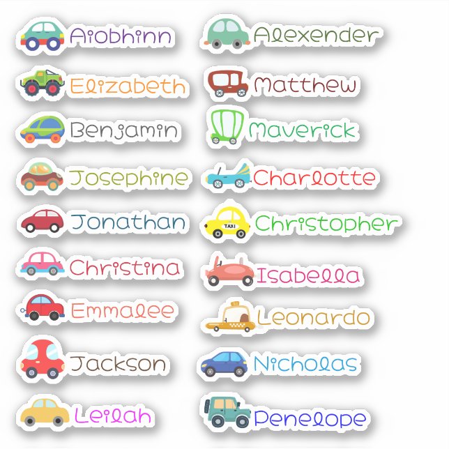 Voitures de jouets Personnalisé Stickers de plusie (Devant)