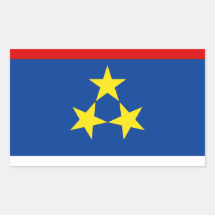 Vojvodina-Flagge Rechteckiger Aufkleber