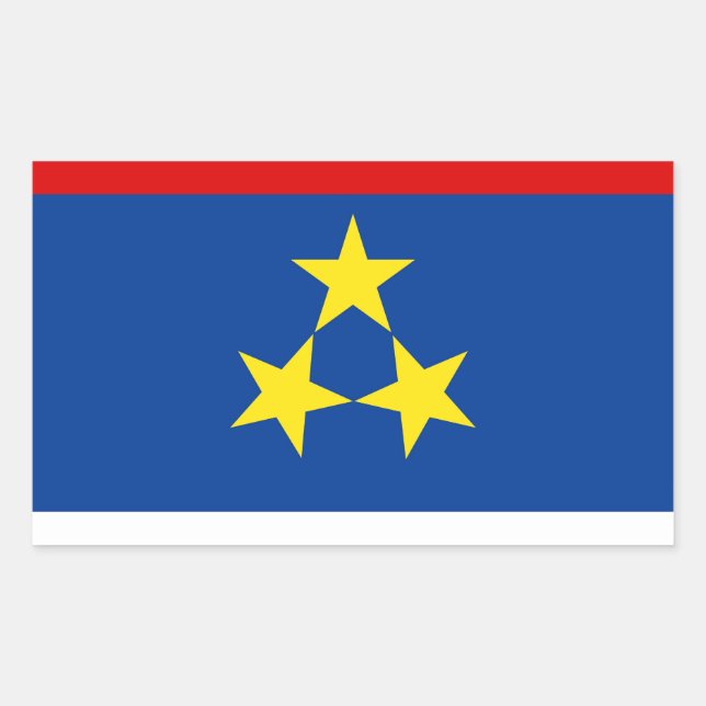 Vojvodina-Flagge Rechteckiger Aufkleber (Vorderseite)
