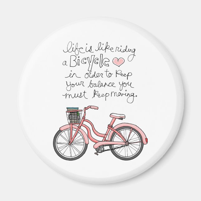 vol25 Leben ist wie Fahrradfahren Magnet (Vorne)