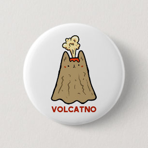 Vol-Cat-no Niedlich Cat Pun Button Button