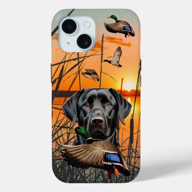 Vol Mallard et Labrador iPhone Tough Coque (Verso)