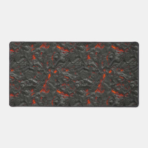 Volcan de lave molle noir et rouge