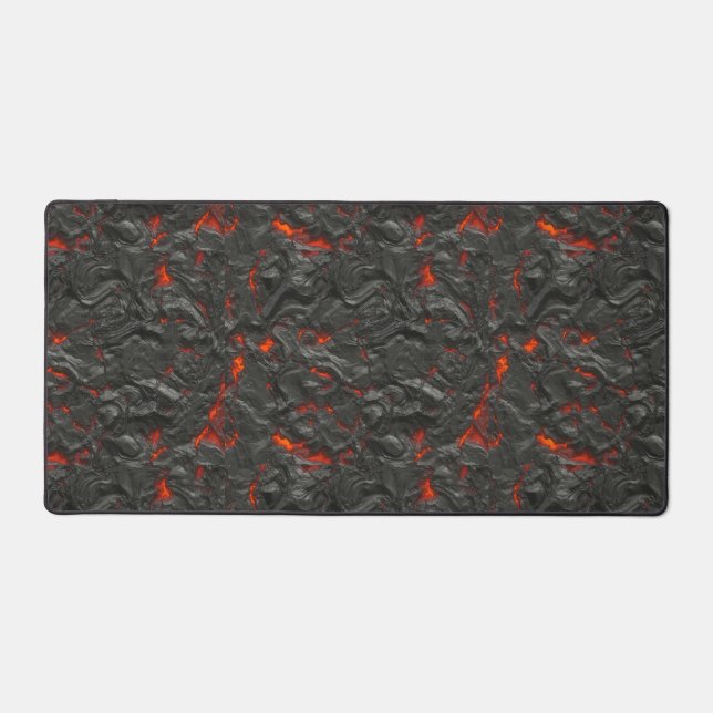 Volcan de lave molle noir et rouge (Recto)