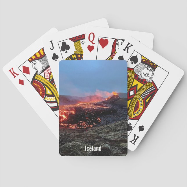 Volcan islandais - jeu de cartes (dos)