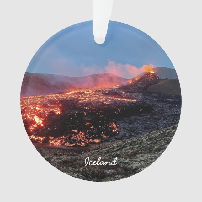 Volcan islandais - ornement céramique (devant)