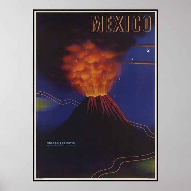 Volcan Paricutin Mexiko Poster (Vorne)
