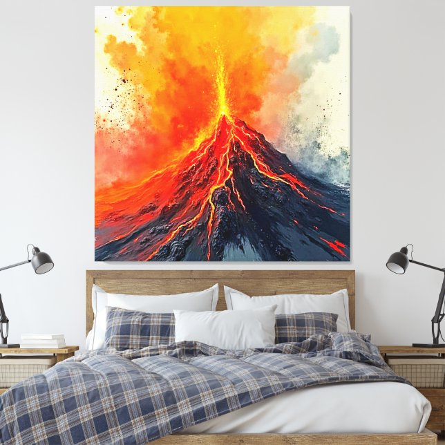 Volcanic Eruption: Raw Power Leinwanddruck (Insitu (Schlafzimmer))