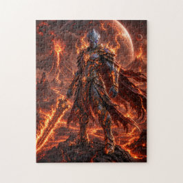 Volcanic Planet Alien Warrior Puzzle