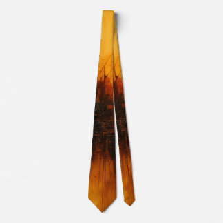 Volcanic Pulse - Red and Amber Abstract Eruption Krawatte