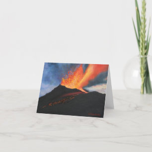 Volcano Art Note card Feiertagskarte