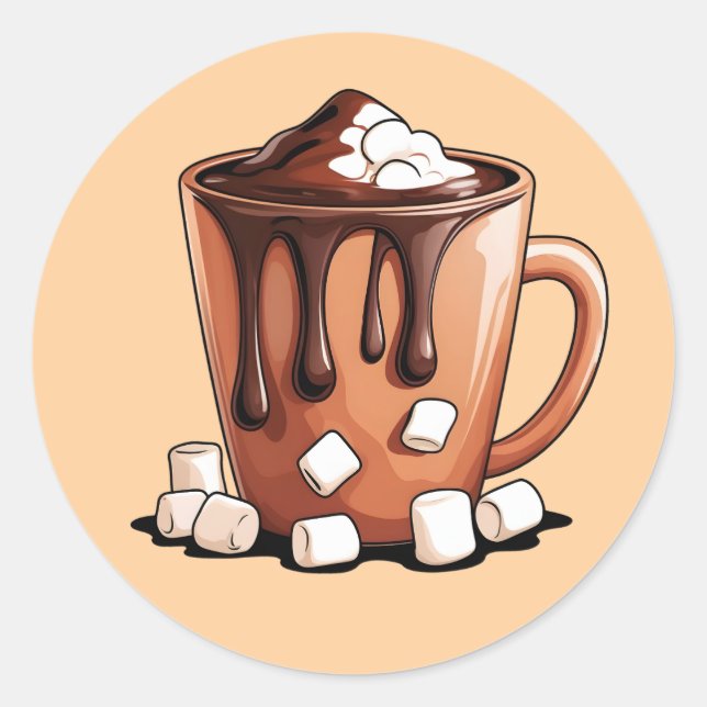 Volcano Hot Chocolate Dream Mug sticker (Vorderseite)