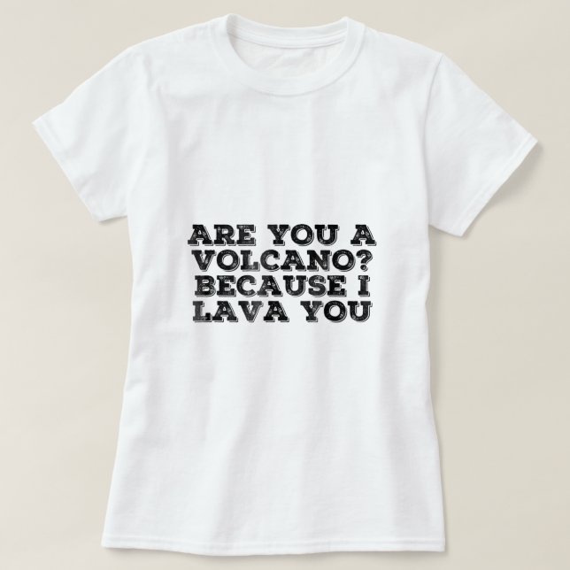 VOLCANO I LAVA YOU Funny Lieferwagen Line Liebe Gi T-Shirt (Design vorne)