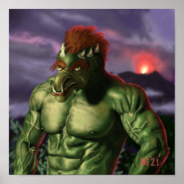 Volcano Troll Vacation Fantasy Mauer Kunstdruckere Poster