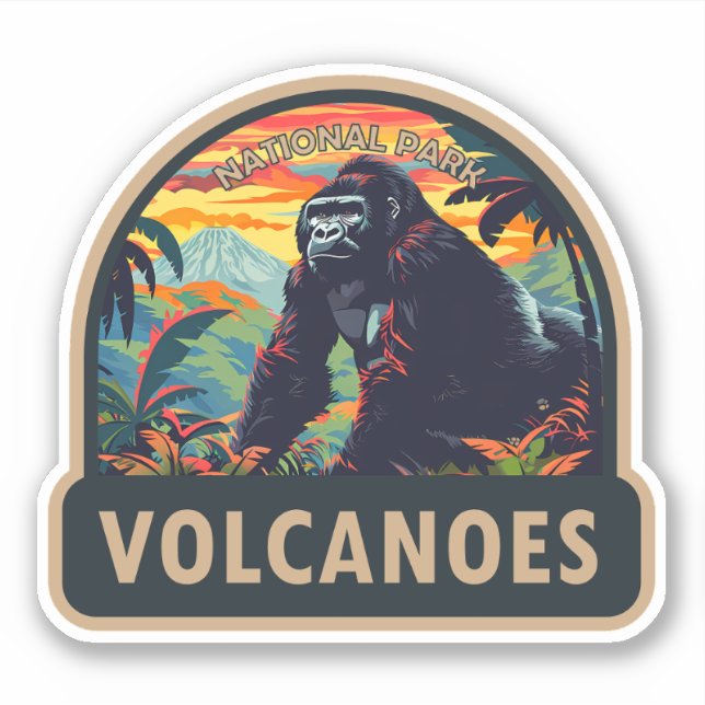 Volcanos Nationalpark California Aufkleber (Vorderseite)