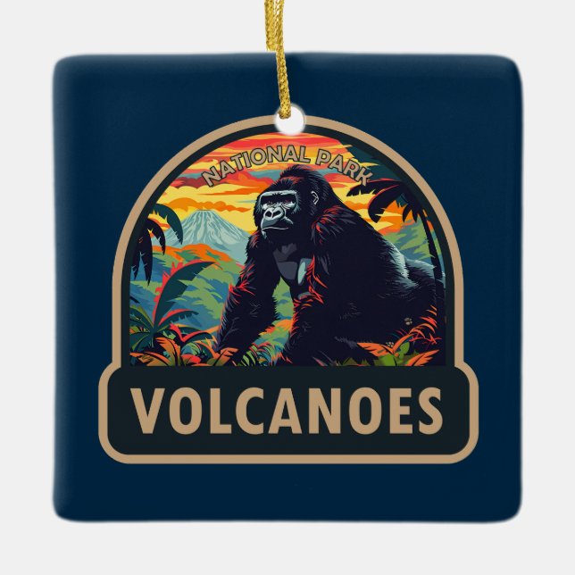 Volcanos Nationalpark California Keramikornament (Vorderseite)
